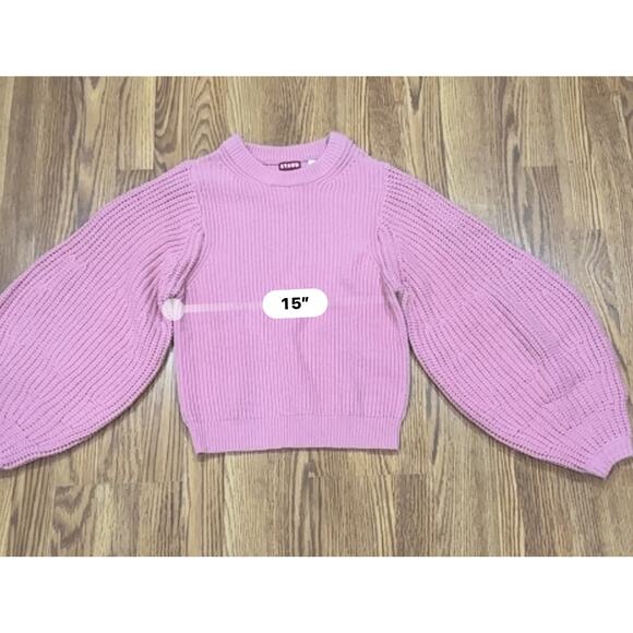 STAUD Pink Aura ribbed wool-blend sweater sz Medium - Picture 9 of 13